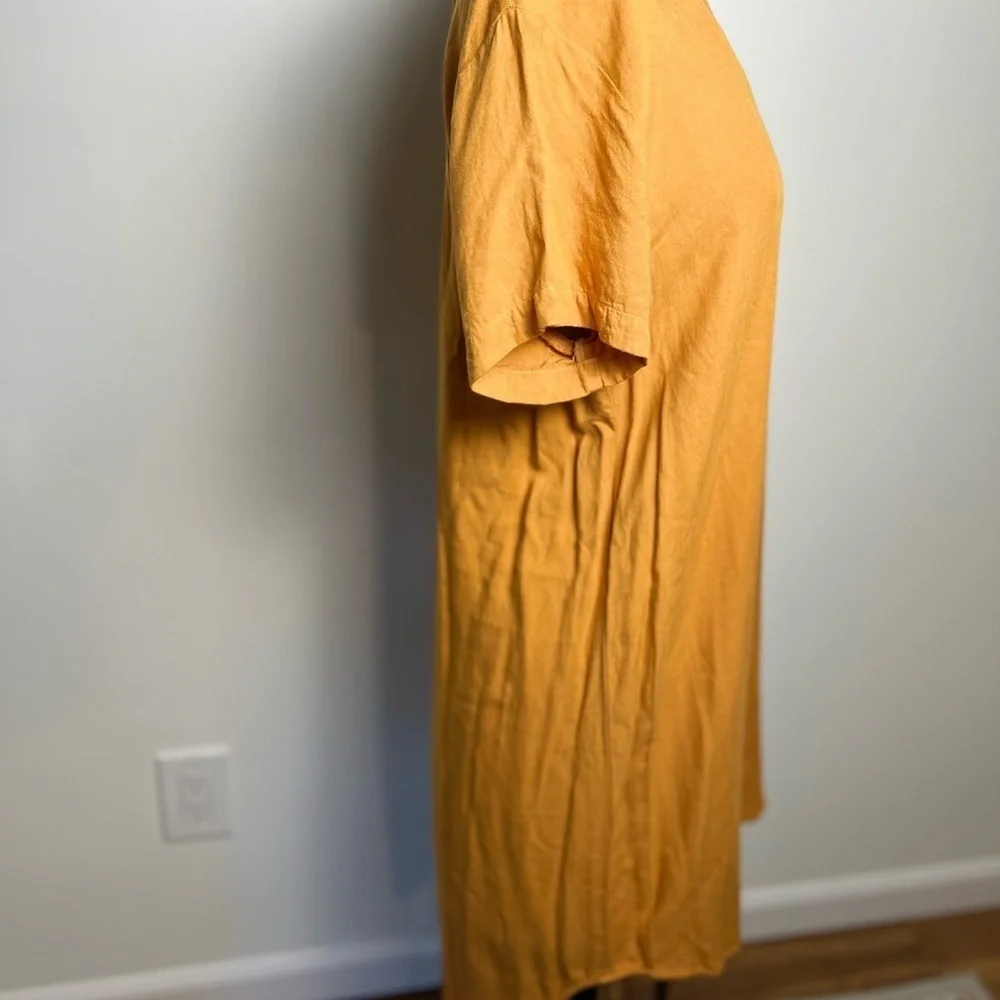 Anthropologie women’s mustard t-shirt dress cloth & stone large
